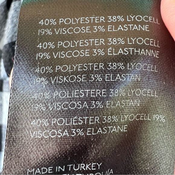 NWT Anthropologie Maeve Gingham Crop Top Midi Skirt Set Black White SIZE SMALL - Picture 10 of 12